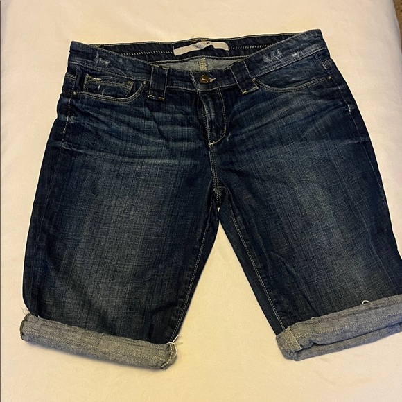 Dark Blue Denim Shorts - Picture 1 of 7